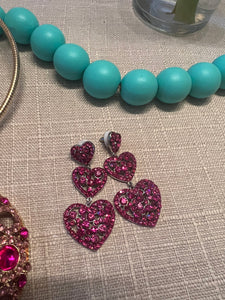 GLAM - Pink Hearts for the Win Earrings
